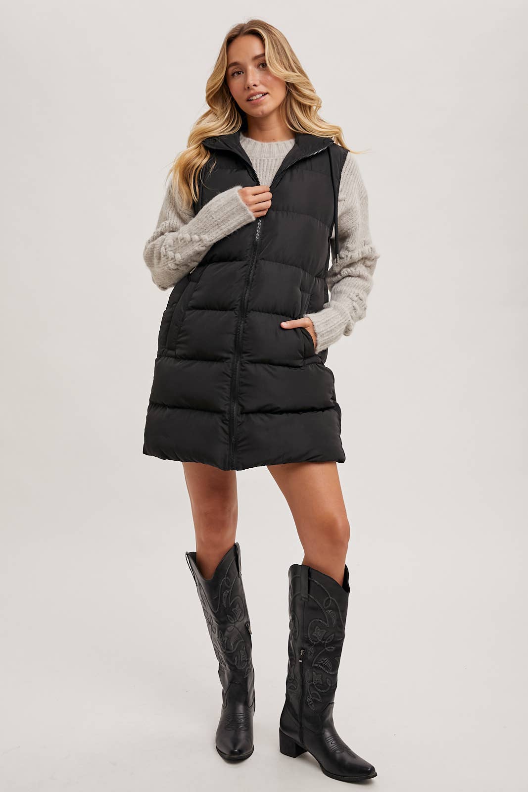 Longline Puffer Vest