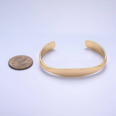 24K Gold Filled Minimalist Band Cuff Bracelet - Cloth + Cabin