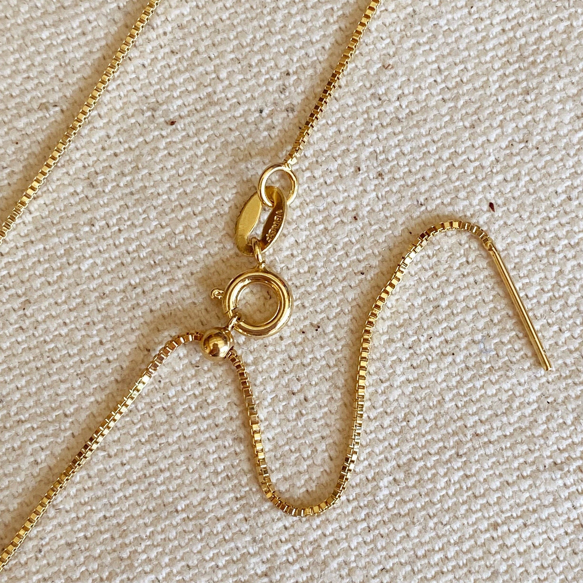 18k Gold Filled Adjustable Sizing Necklace