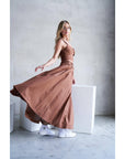 Fall Linen Maxi Skirt