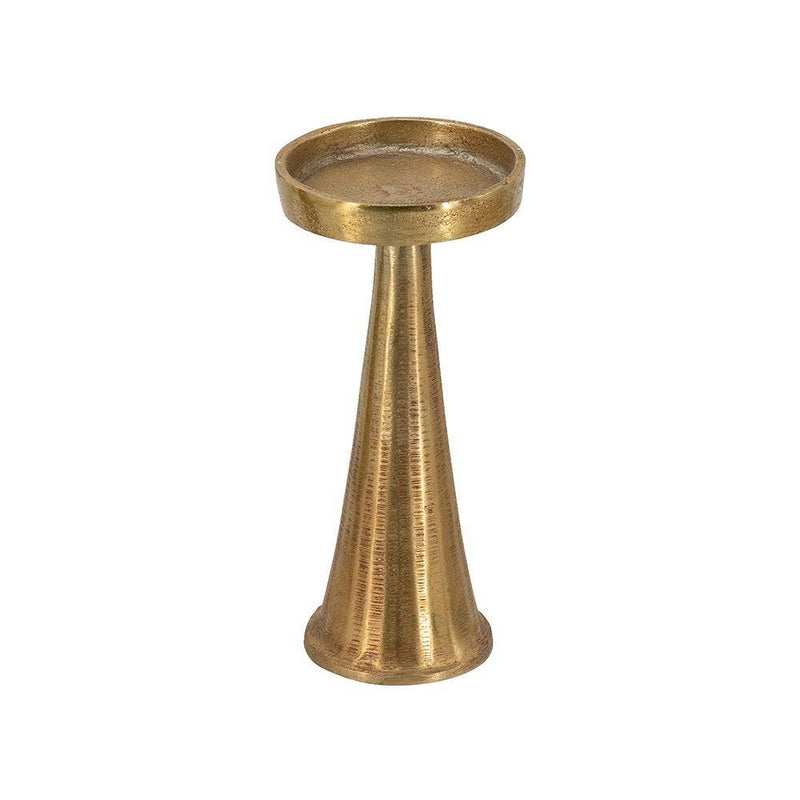 Golden Flare Pillar Candle Holder