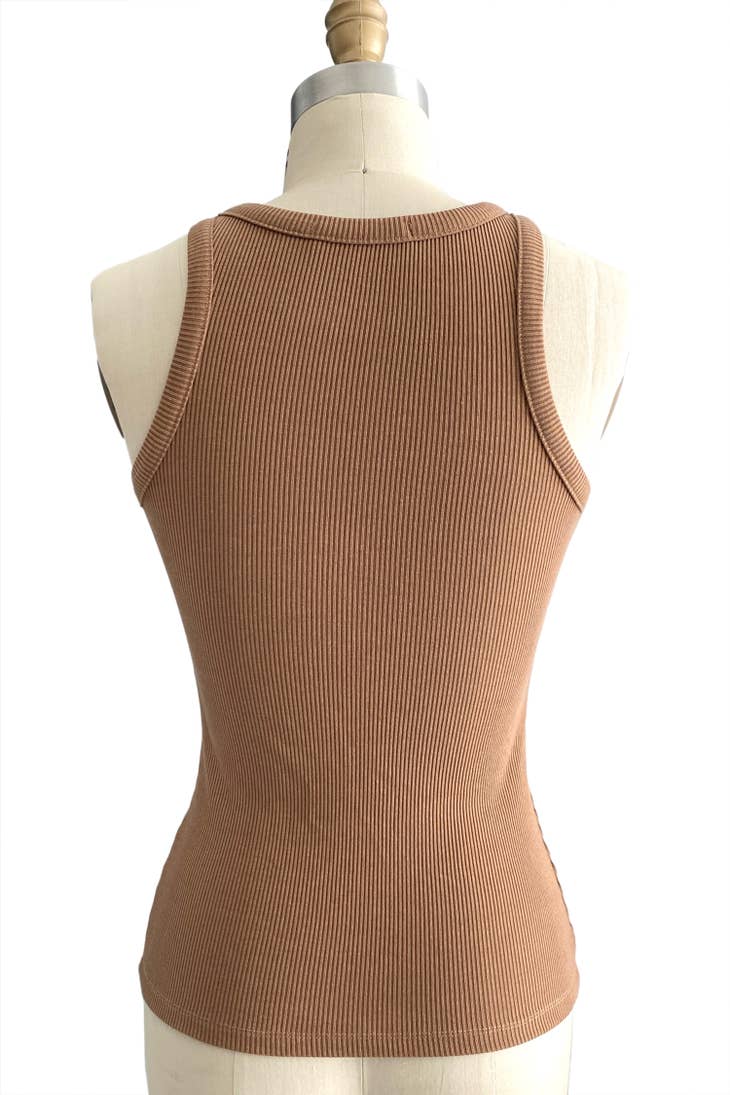 Dash Ribbed Tank Top