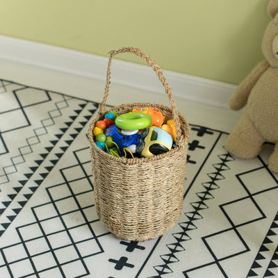 Woven Seagrass Hanging Basket - Cloth + Cabin