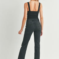 Annie Black Hem Detail Jeans