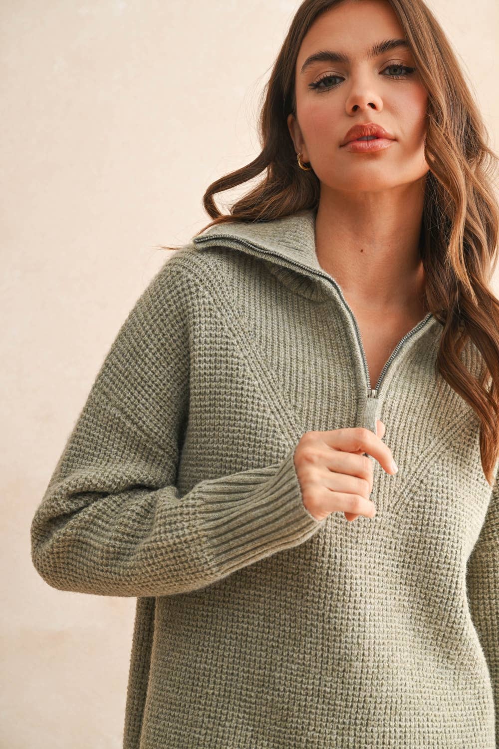 Jazlene Half Zip Sweater