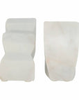 Marble Fluted Bookends / Set of 2 - Cloth + Cabin