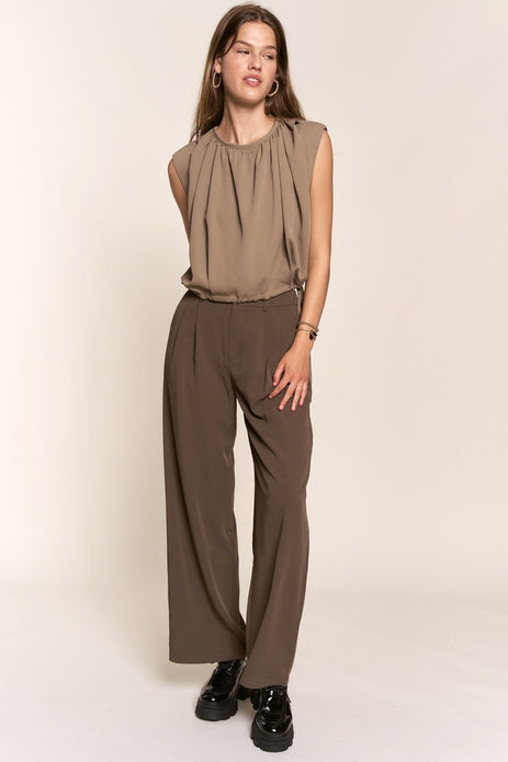 Mary Sleeveless Round Neck Top