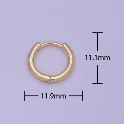 Tiny Gold Huggie Earring 12mm Mini Huggie
