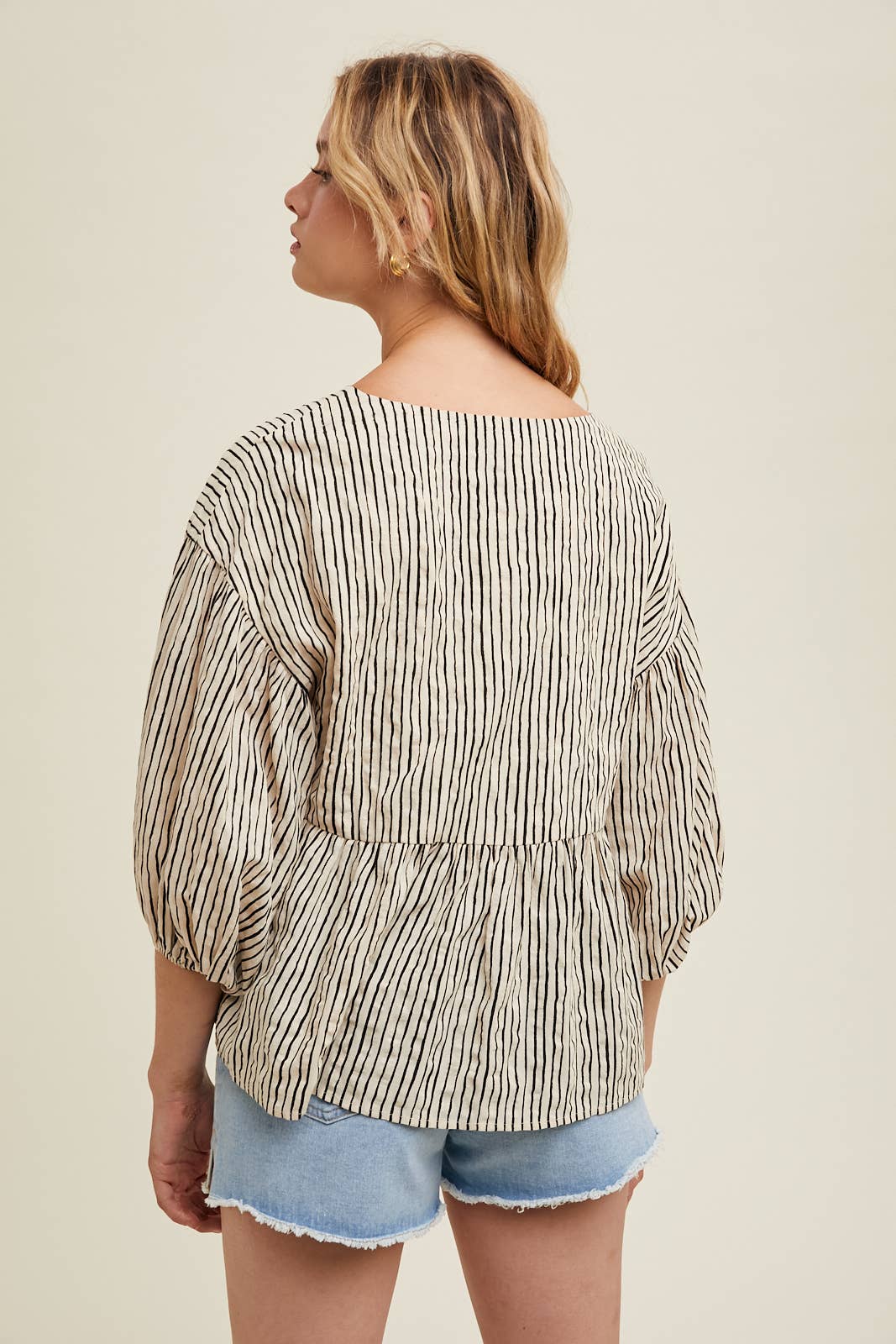 Frankie Striped Balloon Top