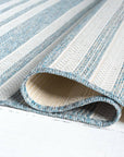 3x5 Ocean Blue Striped Indoor/Outdoor Rug