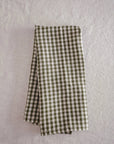 Tea Towel / Woven Mini Gingham Check in Olive