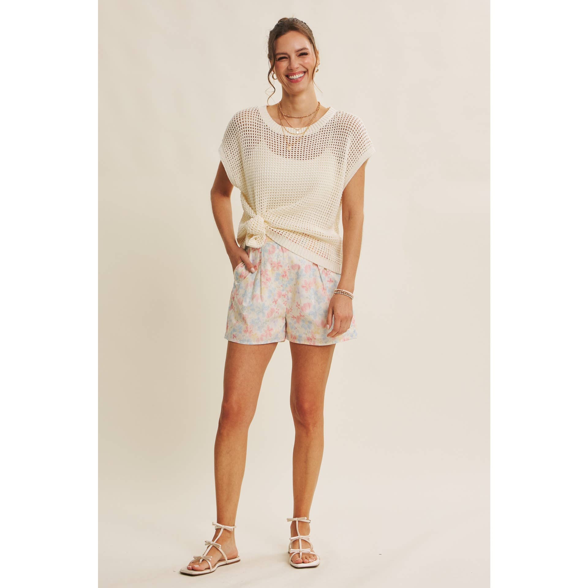 Melanie Fishnet Sweater - Cloth + Cabin