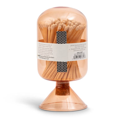 Matches in Glass Cloche- Amber - Cloth + Cabin