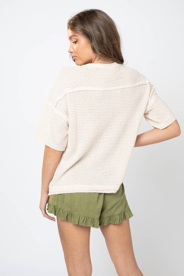 BETSY Waffle Knit Top