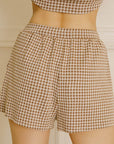 Gingham Print Shorts