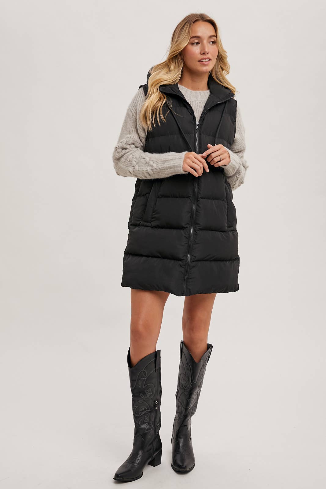 Longline Puffer Vest