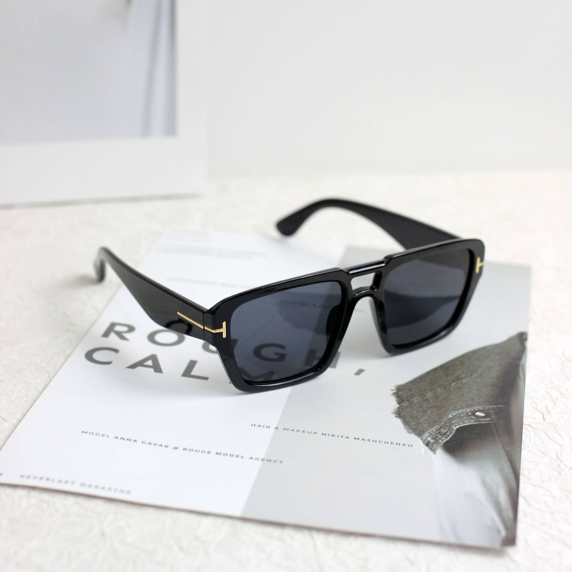 Nomad Retro Oversized Rectangular Sunglasses