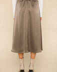 Morgan Satin Midi Skirt