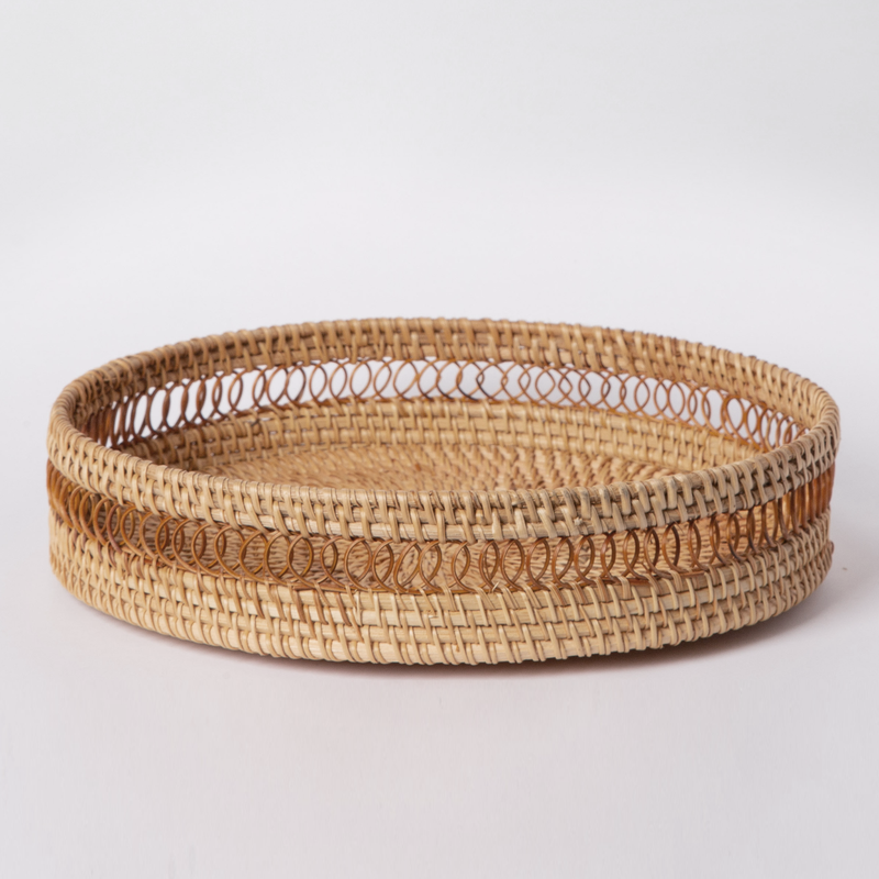 Circle Rattan Trays - Cloth + Cabin