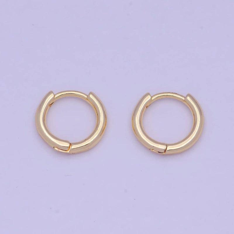 Tiny Gold Huggie Earring 12mm Mini Huggie
