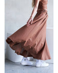 Fall Linen Maxi Skirt