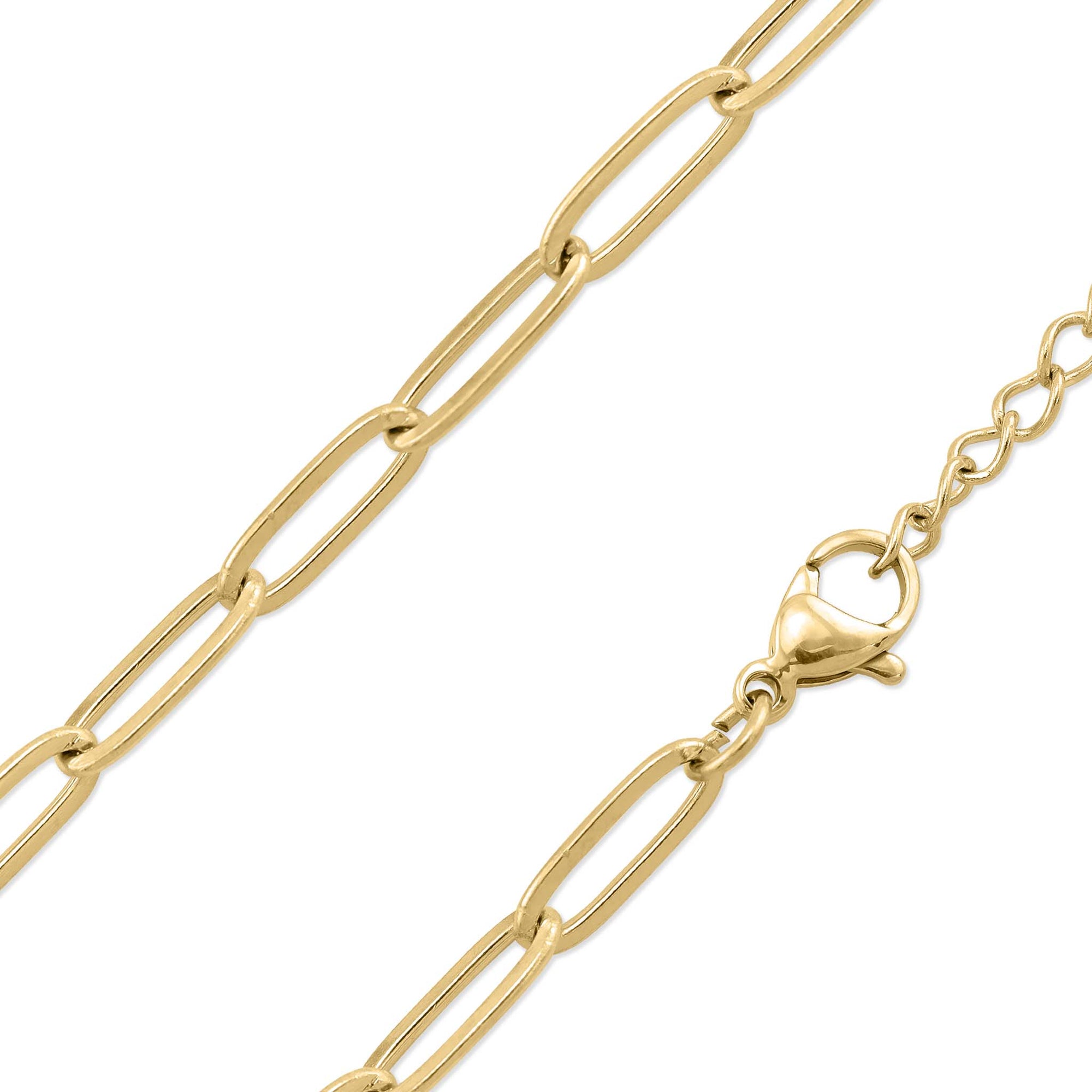 18K Gold Paperclip Necklace