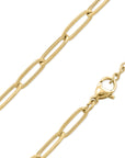 18K Gold Paperclip Necklace