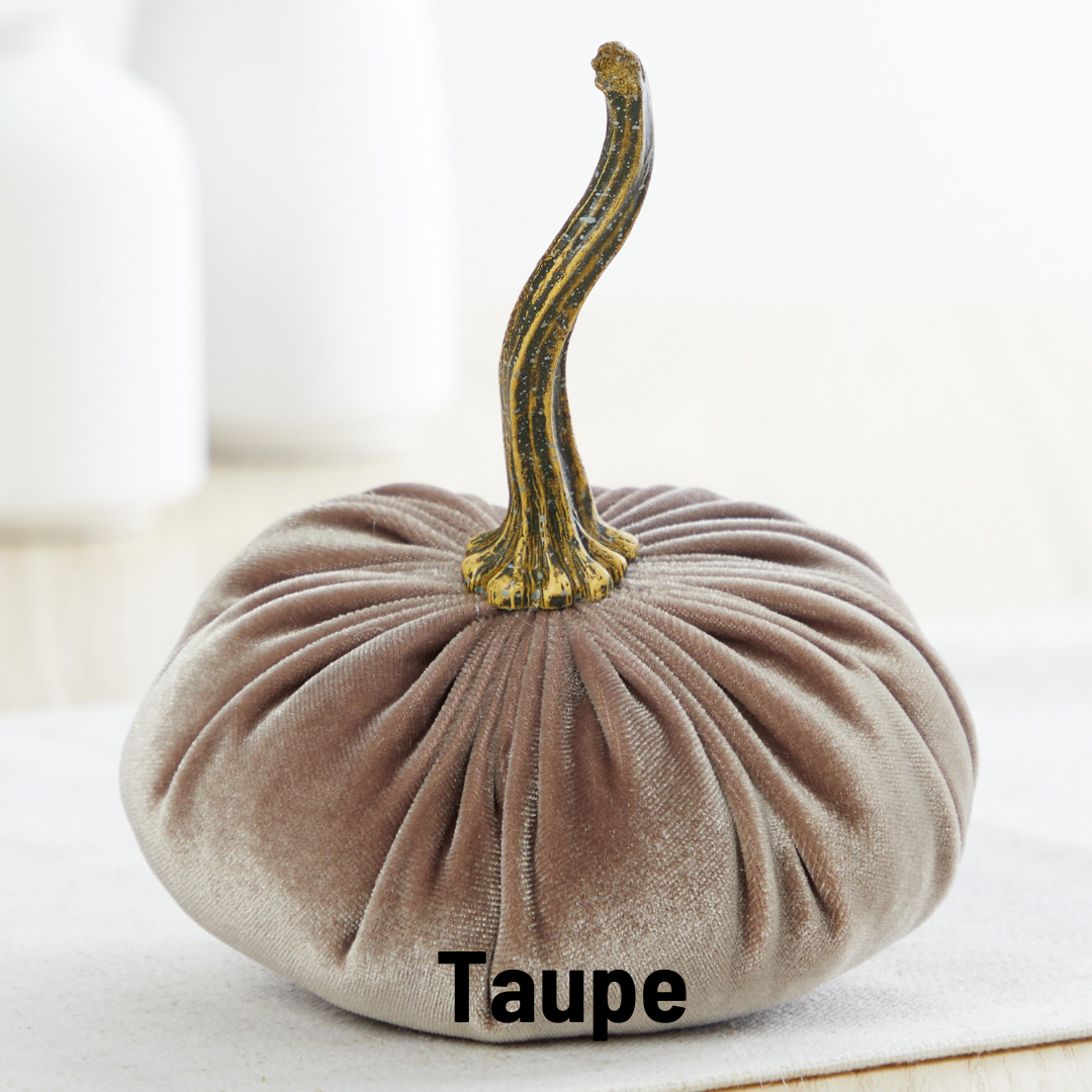 Handmade Velvet Pumpkins
