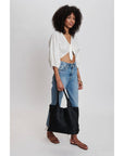 Solana Woven Vegan Leather Tote