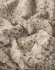 Faux Fur Leopard Throw Blanket