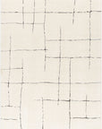 Freud Woven Rug - Ivory/Black