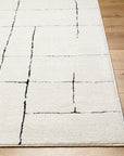 Freud Woven Rug - Ivory/Black