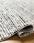 Freud Woven Rug - Ivory/Black