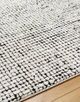 Freud Woven Rug - Ivory/Black