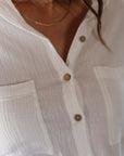 Josie Button Down Gauze Shirt