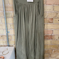 Jersey Pleated Maxi Skirt