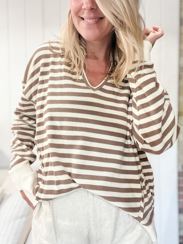 Portia Striped Sweatshirt