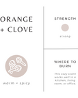 Orange + Clove Candle