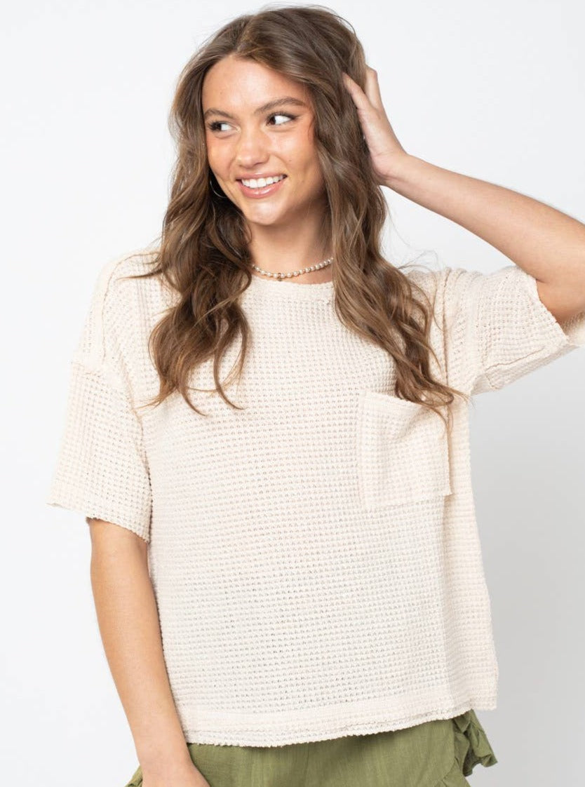 BETSY Waffle Knit Top