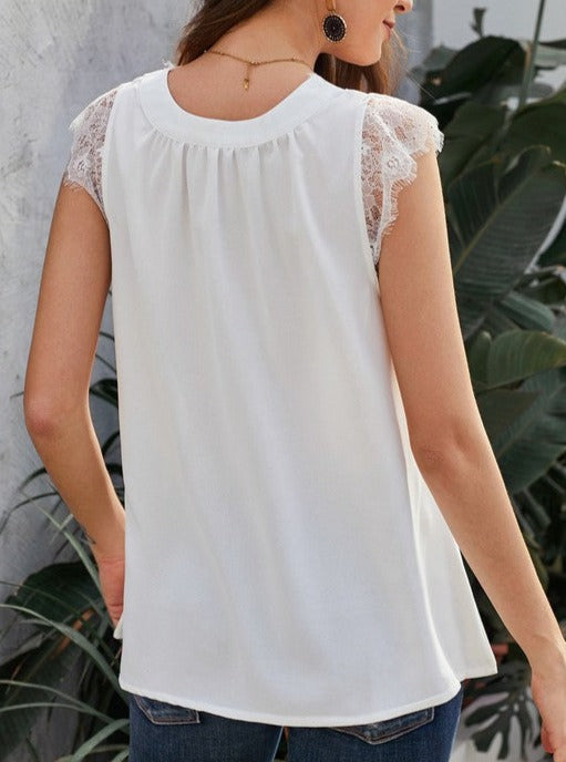 Lily Lace Detail Top / FINAL SALE
