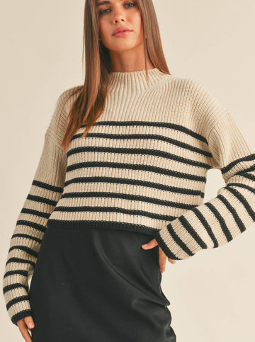 Lexi Striped Mockneck Sweater