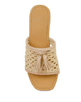 CEDAR HANDWOVEN NATURAL TASSEL FLATS