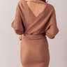 AMBER Long Sleeve Wrap Sweater Dress | FINAL SALE