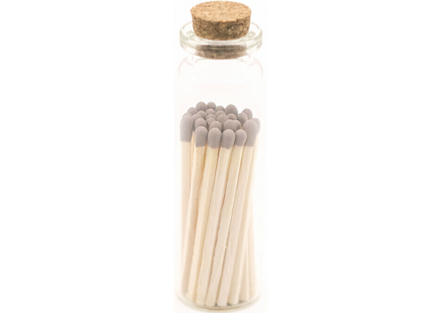 Mini Decorative Matches In Jar with striker / Grey