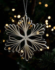 Quilled Mimosa Snowflake Paper Ornament