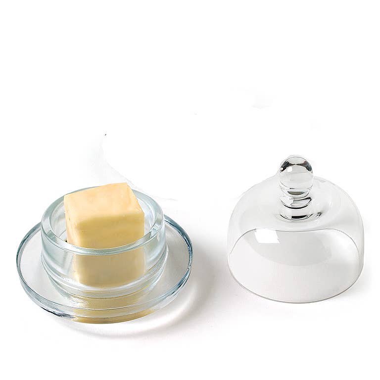 Glass Dome Butterdish
