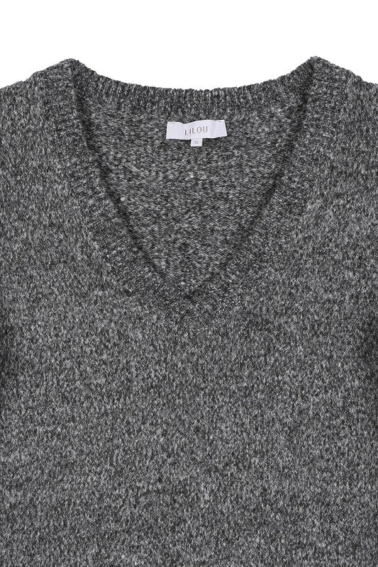 WINNIE V-Neck Sweater Maxi Dress