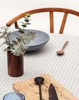 Grey Striped Tablecloth - Cloth + Cabin