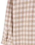 CANDY Beige Check Shacket