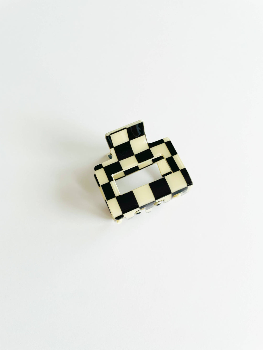 Mini Checkered Hair Clip